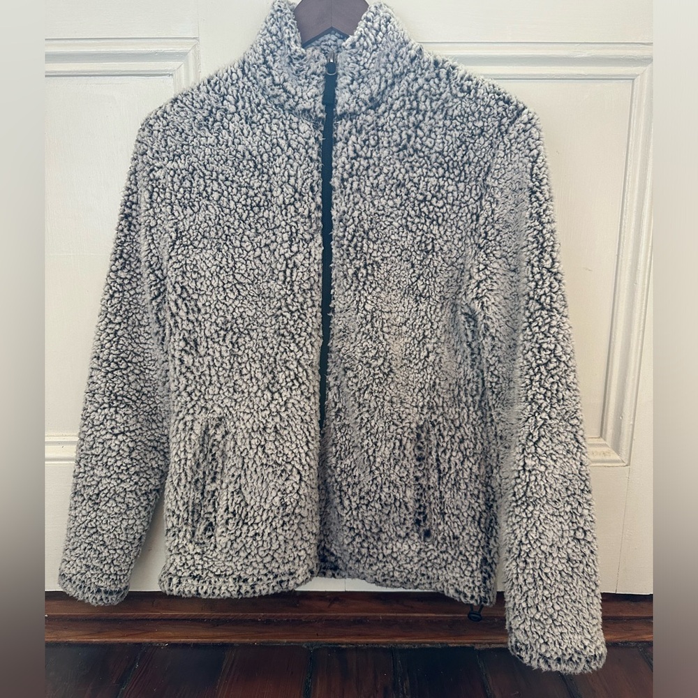 Grey port authority fleece jacket